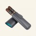 Zino Cigar Case XL2 Leather grey / cyan